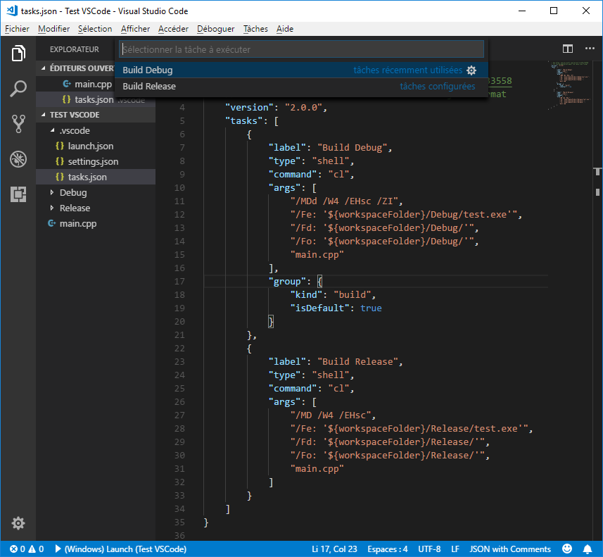 How to compile C++ code with Visual Studio Code and cl | 40tude